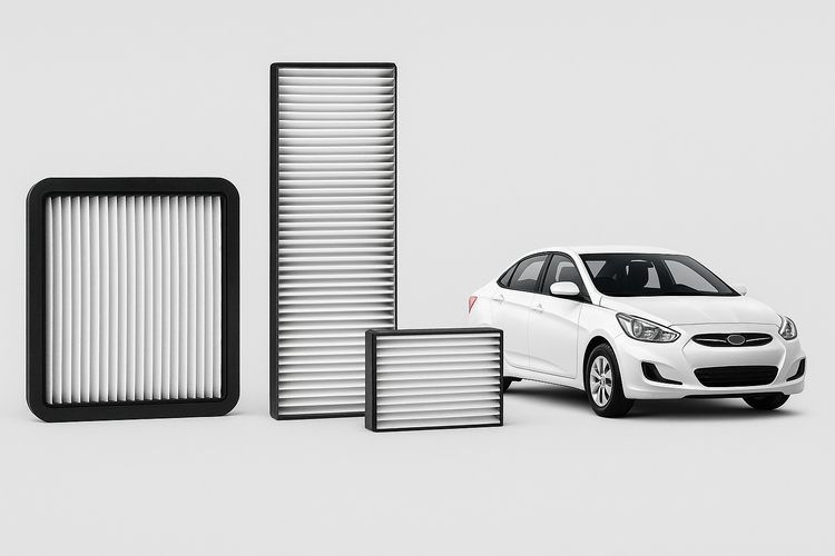 AquaNest cabin air filters for tractors, trucks, and cars displayed in clean setting