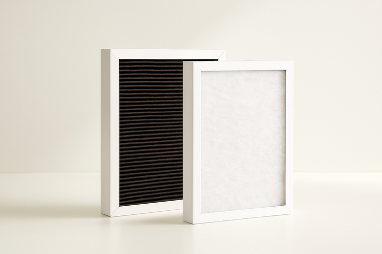 Close-up of filter cartridge structure