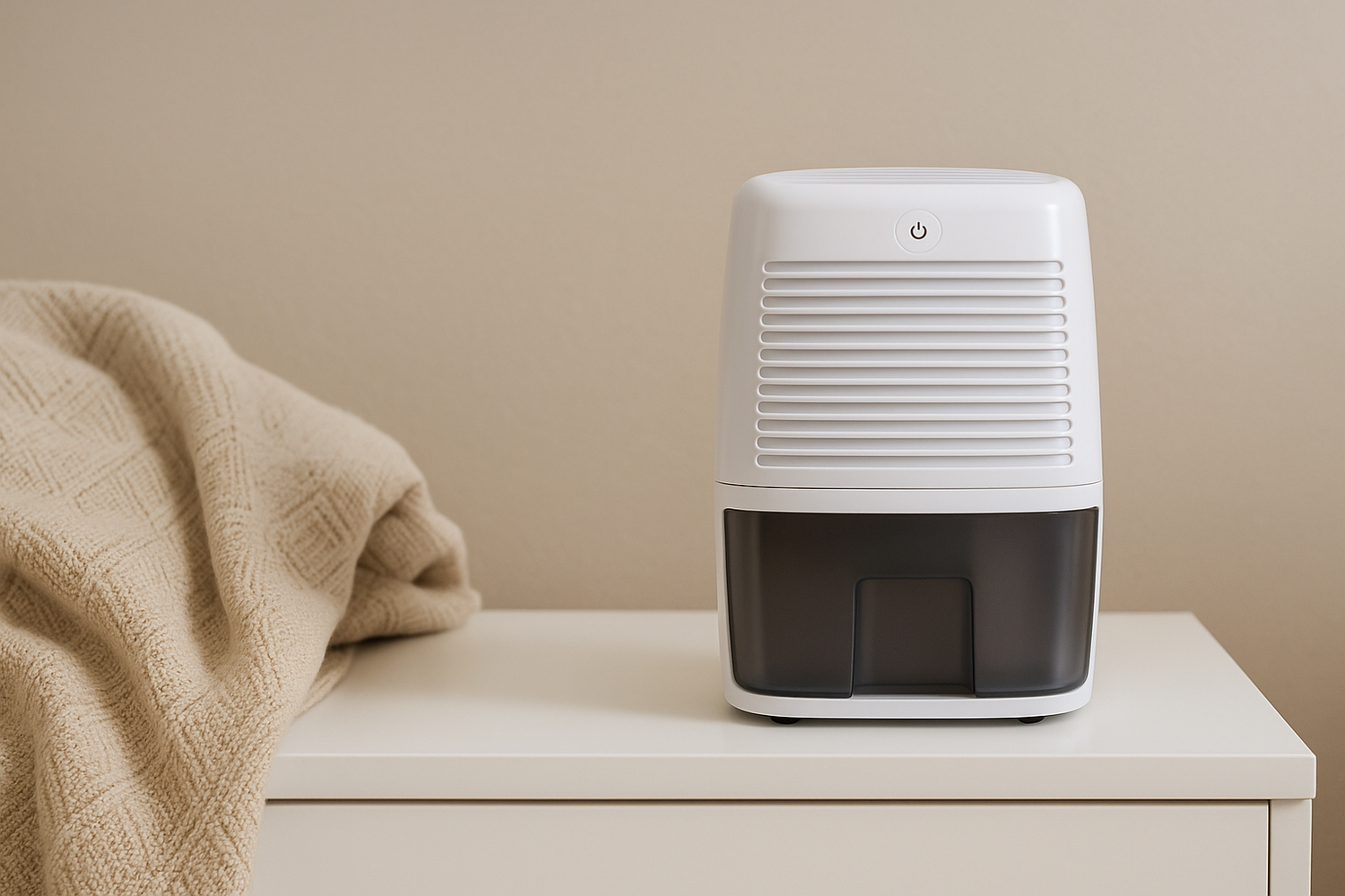Small dehumidifier on desk