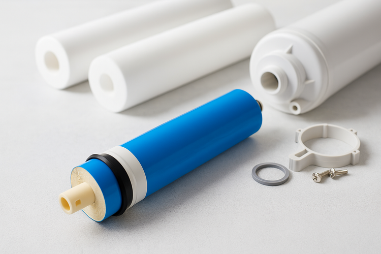 RO membrane replacement parts close-up