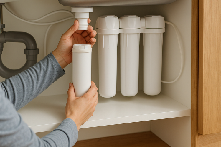 Under-sink water filter system