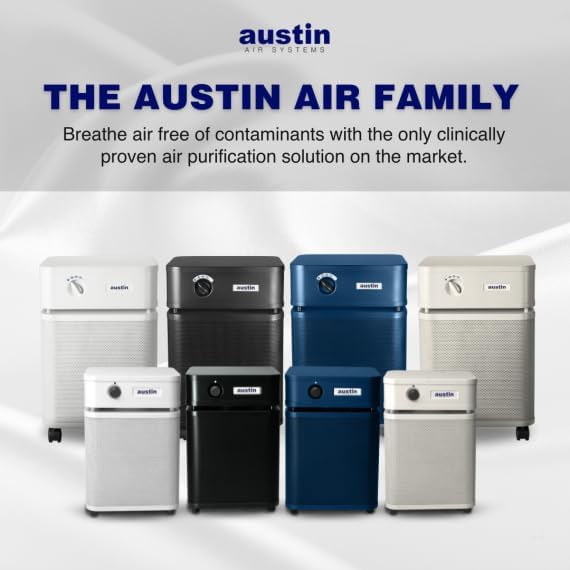 Austin Air HealthMate Plus Junior Air Purifier, White - Advanced 4- Stage Filtration Air Purifiers For Home with Activated Carbon & Zeolite - Ideal as Air Purifiers for Bedroom, Model A250