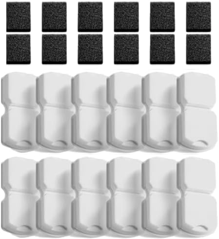 Pet Water Fountain Filters: Per Fountain Filter Replacement (24 Pcs) - 6 Months Set of Replacement Filters for ATMZIQXR S18 - Contains 12 Carbon Filters + 12 Sponges Filters