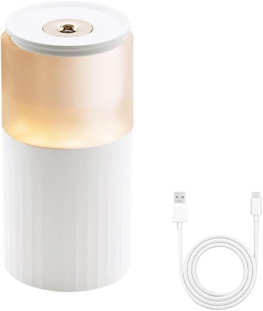 Mini Humidifier with Night Light, 250ML USB Mist Humidifiers, Auto Shut Off Portable Diffuser for Bedroom Office Car