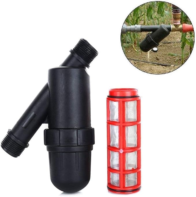 3/4 Inch Screen Irrigation Filter, Stainless Steel Screen Inline Filter, Mesh Conditioning Strainer, Drip IrrigationTank Pool Pump, for Garden Greenhouse Agricultural Drip