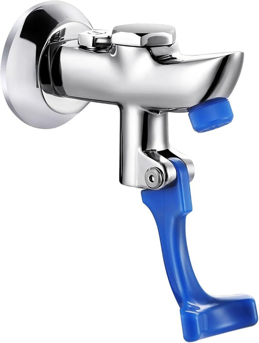 Glass Filler Faucet Wall Mount: WOWOW Push Water Bottle Filling Station Solid Brass, Commercial Water Filler Faucet for Bar, Diner, Cafe, Restaurant, Kitchen and Coffee Shop, 3/8 Male Inlet