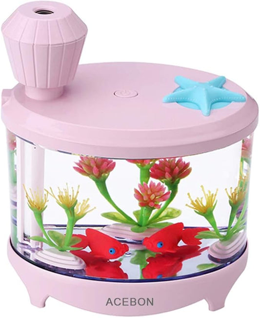Portable Mini Humidifier, 460ml Cool Mist Small Humidifier, USB Quiet Operation Desktop Humidifiers for Baby Bedroom Travel Office Home, 2 Mist Modes (Pink)
