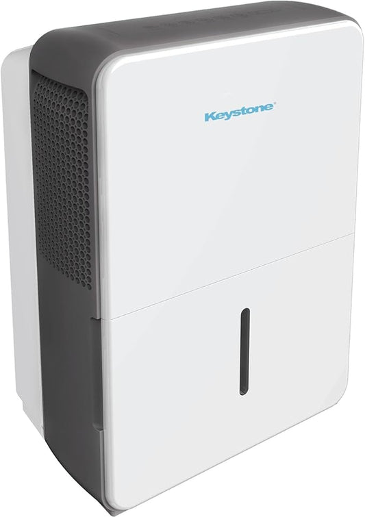Keystone Energy Star 35-Pint Portable Dehumidifier for Extra Large Rooms Up to 3,000 Sq.Ft. with Auto-Shutoff & Timer, Quiet Home Dehumidifier and Moisture Absorber For Basement, Garage, Living Room