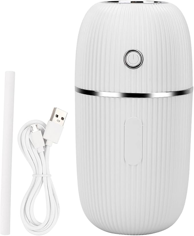 Portable Mini Humidifier, Air Diffuser Mist Humidifier for Home, Living Room, Kidsroom, Bedroom, Office & Car (White)