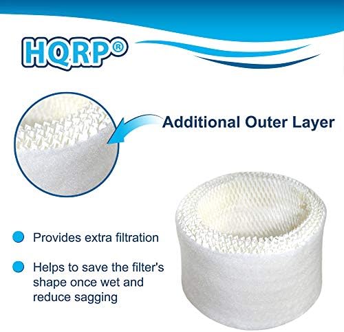 HQRP 2-Pack WF2 Humidifier Wick Filter for Vicks VEV320, VEV400, V3100, V3500, V3600, V3700, V3800, V3900, V3500N, V3850, V750, Kaz 3020 KAZ3020 Humidifiers
