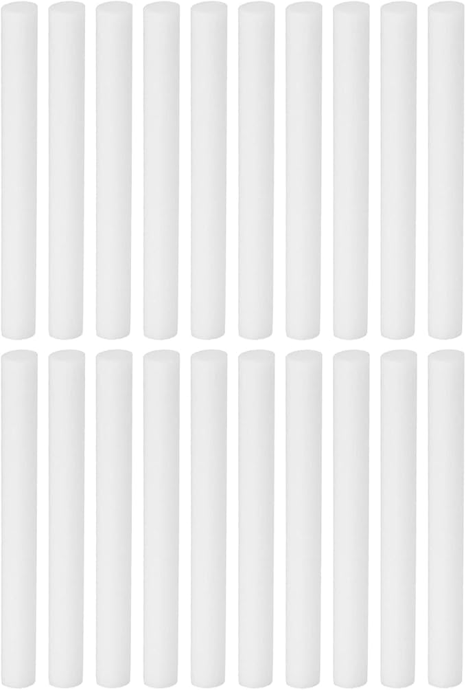 PATIKIL Humidifier Cotton Filter Sticks, 20 Pcs Refill Sticks Filter Wicks Replacement for USB Mini Humidifiers Portable Diffuser (2.76'' x 0.28''), White