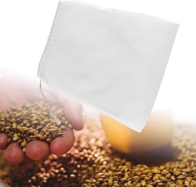 100 Mesh Food Grade Wine Filter Bag Reusable Home Brew Beer Making Extra Fine Extraction Sack Best for Straining Food Nut Milk Brewing Needs(28x45cm)