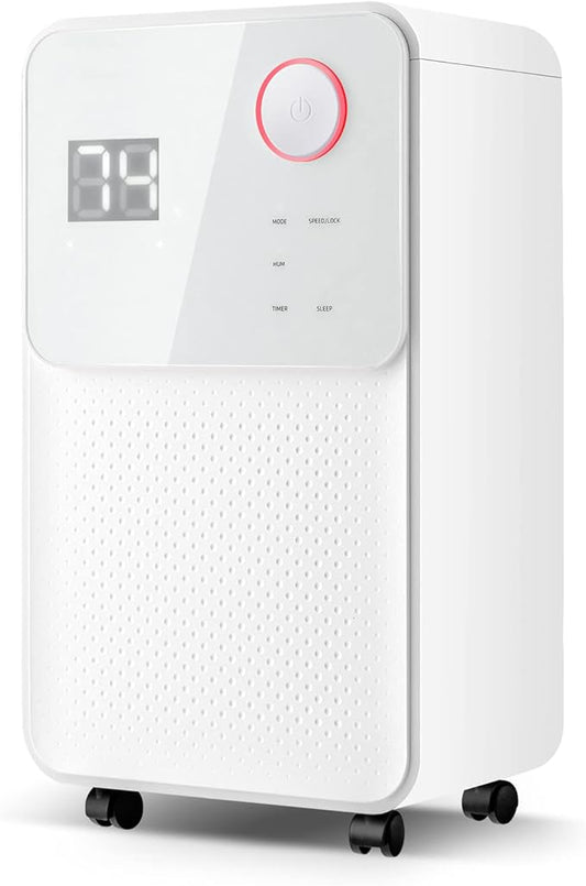 ARLIME 32 Pints Dehumidifier, 2000 Sq.ft Dehumidifiers for Basement & Home, 0.5G Water Tank, Quiet Dehumidifier w/ 3 Modes & 2 Fan Speeds, 24H Timer, Child Lock, Universal Wheels & 43" Drain Hose