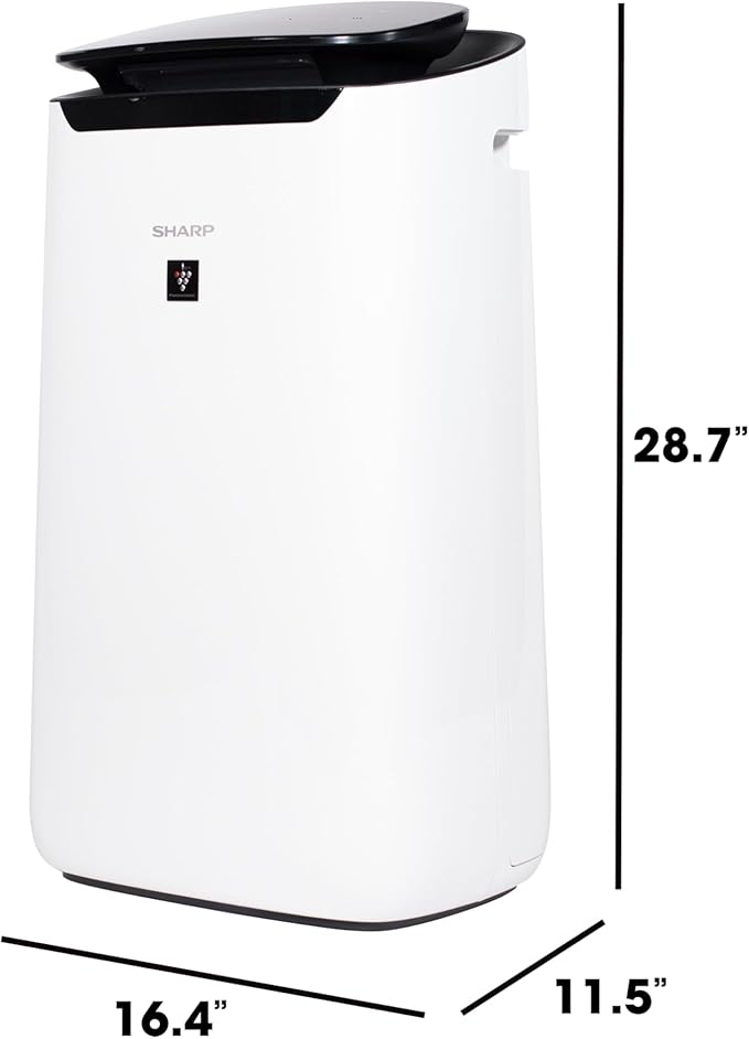 SHARP Smart Air Purifier for XL Rooms – Covers up to 2,430 sqft in one hour, Compatible w/Alexa, True HEPA Filter Air Purifier for Living Room, Dust, Smoke, Pollen - FXJ80UW
