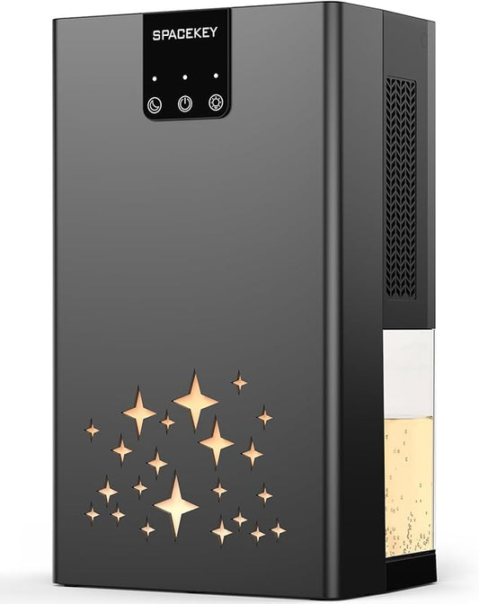 Dehumidifier, 95 OZ Water Tank Dehumidifiers for Home, 1000 sq. ft. Dehumidifier for Basement Bathroom Bedroom with Auto Shut Off, 7 Colors LED Light, Quiet Dehumidifiers with Sleep Mode, Black