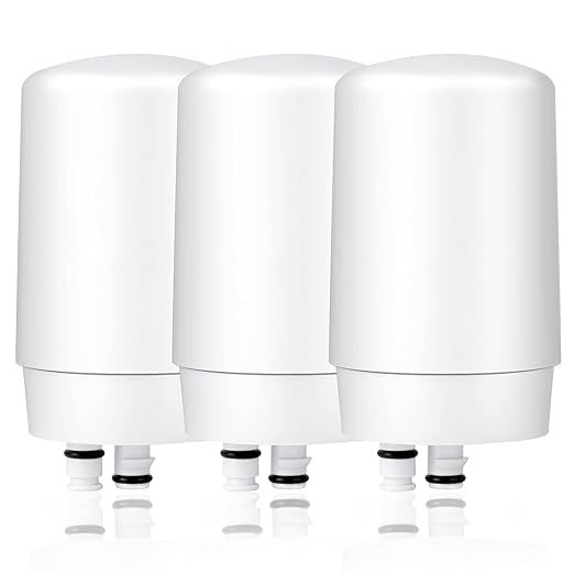 Faucet Filter Replacement for Brita Sink Water Filter - Compatible with Brita 36311 On Tap Faucet Filters System, FF-200, FF-100 - Pack of 3 - Fits All Tap Water Filters