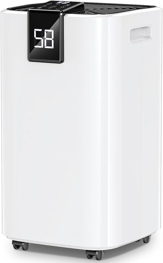 4000 sq.ft Dehumidifier for Basement, Trazico 45 Pint Dehumidifiers for Home with Drain Hose, Smart Humidity Control, 24H Timer, Auto Defrost, Ideal for Large Room, Bathroom, Bedroom, Garage, Black