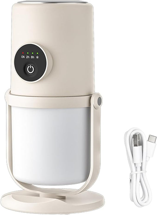 Portable Mini Humidifier, 300ML Cool Mist Humidifiers with Stand, Quiet USB Desktop Humidifier with 2 Mist Mode for Baby Bedroom Travel Office Home, Quiet Mini Humidifiers(Beige)