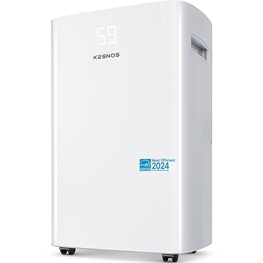 Kesnos 4,500 Sq. Ft. Energy Star Dehumidifier for Home, 52 Pint Dehumidifier with Drain Hose for Basement, Bedroom, Bathroom, Room, Featuring Front Display, 24H Timer and Auto Defrost Function