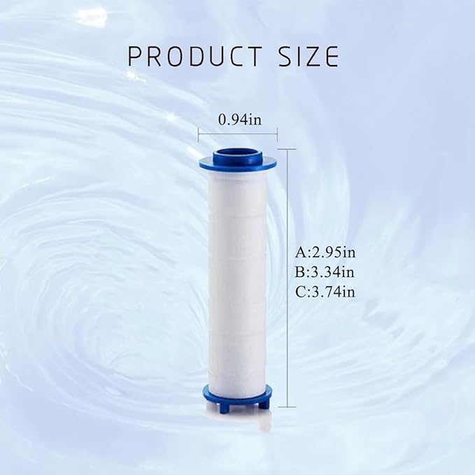 10/20 Pcs Ion Drops Shower Head Filters, 2.95 Inch PP Cotton Filter Cartridge, Turbo Showerhead, Shower Head with Filter for Detachable (A20*pc, 3.74 * 0.94 In)