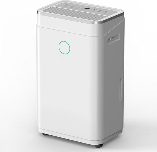 50 Pint 4500 Sq.Ft Home Dehumidifiers, 1.7 Gallon Tank Dehumidifier for Basement with Drain Hose, Auto/Quiet Sleep/Dry Mode