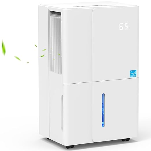 Dehumidifier. 3000 Sq.Ft Dehumidifiers, Max 80 Pints/Day (Standard 35 Pint/Day) Dehumidifier for Basement with 1.7 Gal Water Tank, For Home, Bedroom, Closet with Auto Shut Off, Sleep Mode,24H Timer