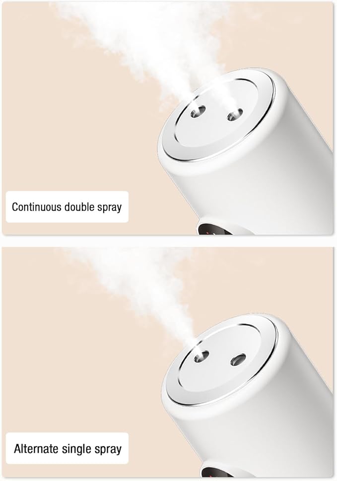 Portable Mini Humidifier, 300ML Cool Mist Humidifiers with Stand, Quiet USB Desktop Humidifier with 2 Mist Mode for Baby Bedroom Travel Office Home, Quiet Mini Humidifiers (White)