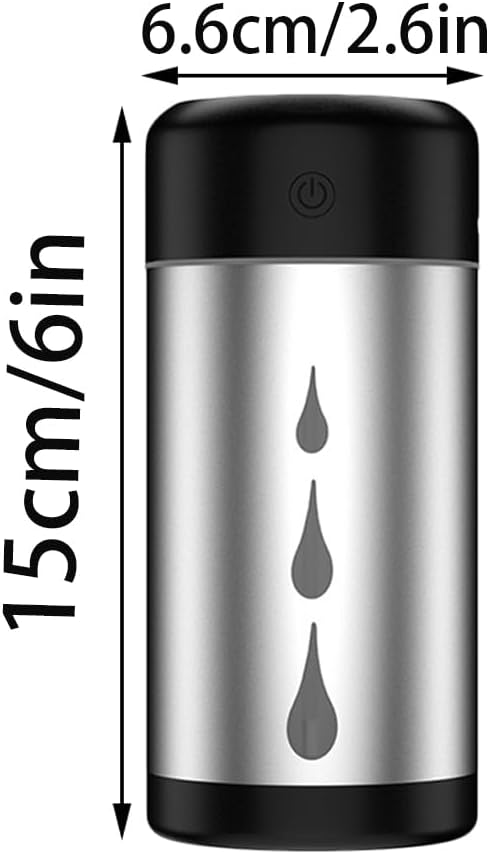 Desk Cool Mist Humidifiers, Portable Car Humidifier Diffuser with Star Night Light, Mini Humidifier Essential Oil for Car Office Desktop Bedroom (Silver)