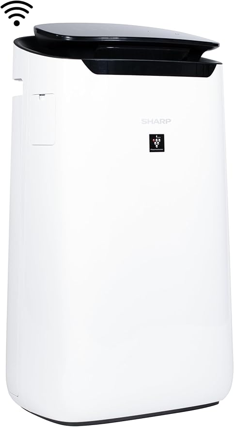 SHARP Smart Air Purifier for XL Rooms – Covers up to 2,430 sqft in one hour, Compatible w/Alexa, True HEPA Filter Air Purifier for Living Room, Dust, Smoke, Pollen - FXJ80UW