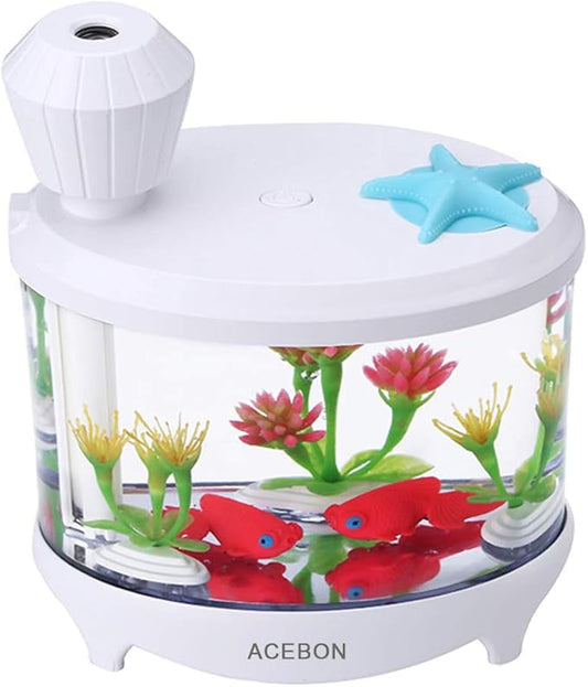 Portable Mini Humidifier, 460ml Cool Mist Small Humidifier, USB Quiet Operation Desktop Humidifiers for Baby Bedroom Travel Office Home, 2 Mist Modes (White)