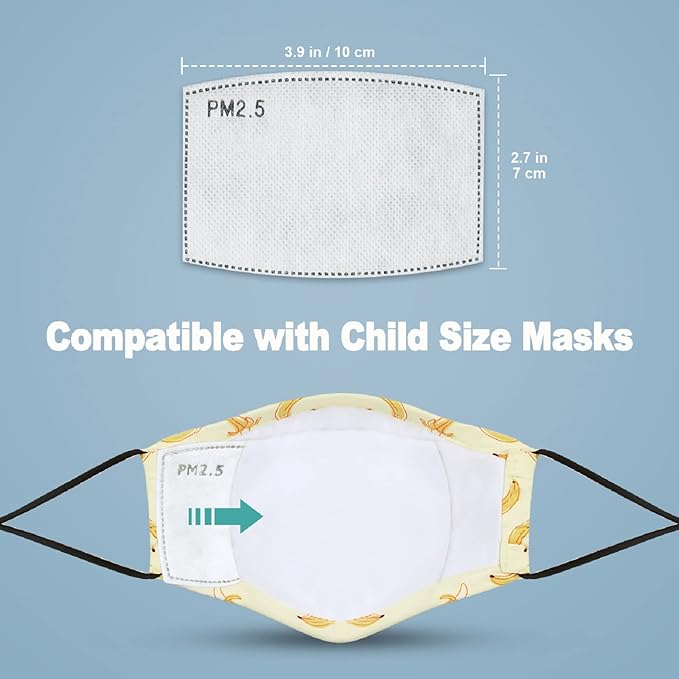 Tomorotec Kids’ Size Face Mask Filter Set [40-Pack] 5-Layer Value Pack DIY Craft for Indoor and Outdoor Activities