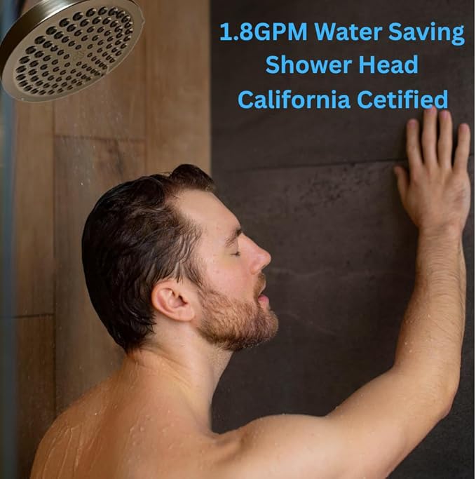 -High Pressure Shower Heads - High Flow Shower Head - 1.8 GPM with Removable Restrictor - California Certified - Universal Replacement - Plumbers Tape Included - (Brushed Nickel Finish)