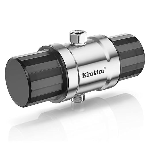 High Flow Shower Filter for Sensitive Skin and Hair with Metal Threads, Anti-Clogging Shower Head Filter, Reduces Chlorine, Scale, Chloramine, Sediments, and Odor