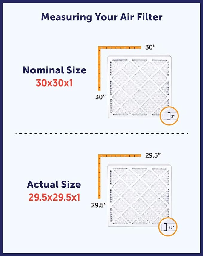 Filter King 25x20x1 Air Filter | 4-PACK | MERV 8 HVAC Pleated A/C Furnace Filters | MADE IN USA | Actual Size: 25 x 20 x .75"
