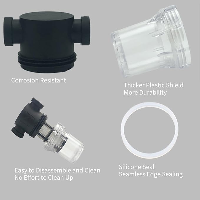 Beer Filter with 2 Barbs, Home Brewing 100 Mesh Water and Beer Filtering Beer Inline Filter Strainer Mesh Filter