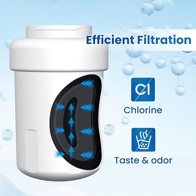 GOLDEN ICEPURE RWF0600A Refrigerator Water Filter Replacement for HDX FMG-1, MWFP, MWFA, PL-100, WFC1201, RWF0600A, PC75009, RWF1060, 197D6321P006, GSE25GSHECSS, Kenmore 469991 Refrigerator Cartridge