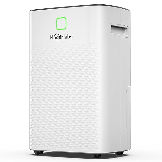 50 Pint Smart Dehumidifiers for Home and Basements, with 3 Working Modes, Overflow Protection, and Auto Shut off Restart. Ultra Silent Dehumidifier with Drain Hose and Digital Control Panel.