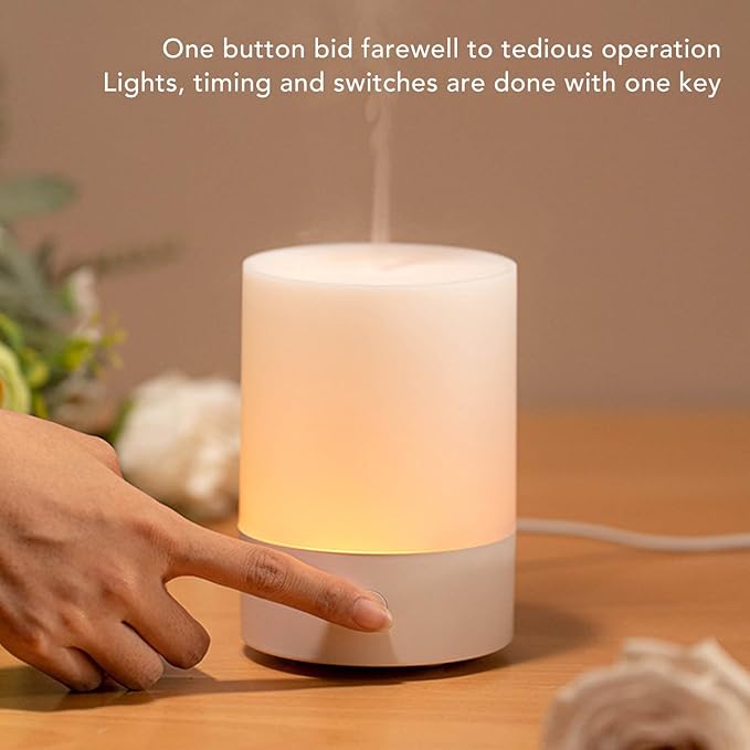 Portable Mini Humidifiers, Desktop Air Humidifier 120ml Cool Mist Humidifier Quiet USB Humidifiers with Night Light for Home