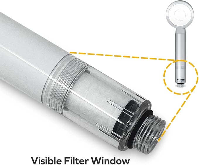 Visible Filtered Shower Head with High Pressure Rain-NSF Certificated-Korea| Filtration System, Removes Micro Substances | - Good for Dry skin & Hair, RV, Bathroom - Easy Install
