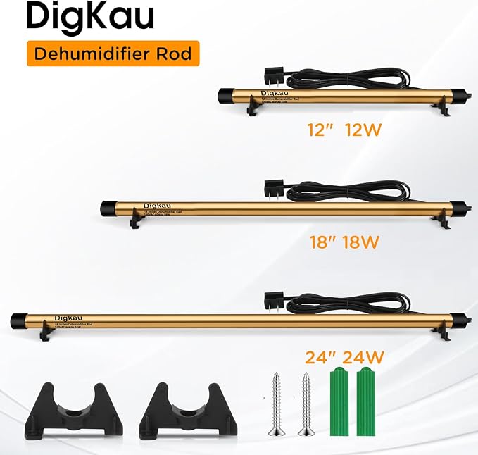 Gun Safe Dehumidifier Rod - High Power, Easy Installation Plug-in Dehumidifier, Superior Moisture, Keep Dry for Gun Safes,Cabinets, Closets (18 Inch)