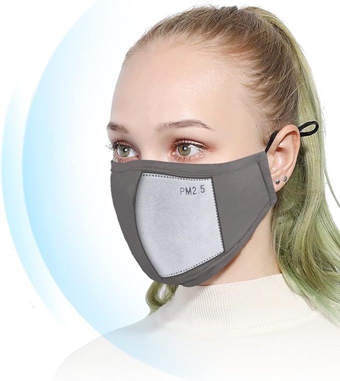 40pcs Adults Size Adaptive Activated Carbon Fabric Filtration 5-Layer PM2.5 Filter Pad Insert Value Pack DIY Craft Anti-Dust Anti-Haze Anti-Pollution for Outdoor Activities for Men Women