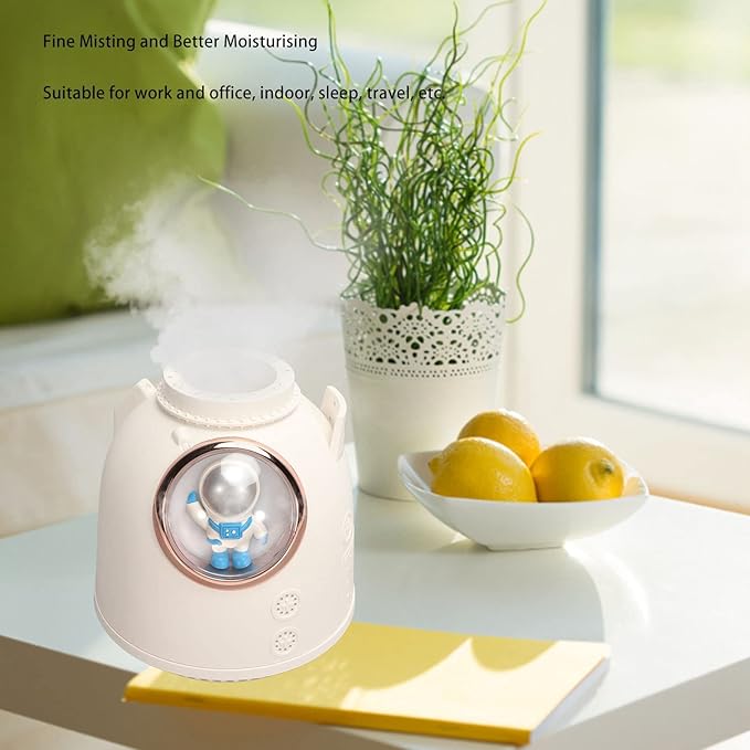 Mini Humidifier, Cute Humidifier for Bedroom, Car Humidifier, 2 Mist Modes, Super Quiet, Personal Desktop Humidifier for Office, Car, Baby Room(White)
