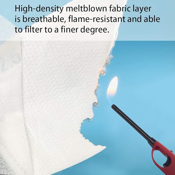 40pcs Adults Size Adaptive Activated Carbon Fabric Filtration 5-Layer PM2.5 Filter Pad Insert Value Pack DIY Craft Anti-Dust Anti-Haze Anti-Pollution for Outdoor Activities for Men Women