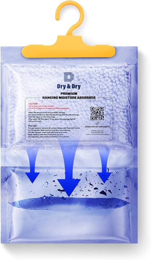 Dry & Dry 14 Packs [Net 14.1 Oz/Pack] Moisture Absorbers Dehumidifiers for Home Dehumidifier for Basement Dehumidifiers for Bedroom Small Dehumidifiers - Dehumidifiers Moisture Absorbers