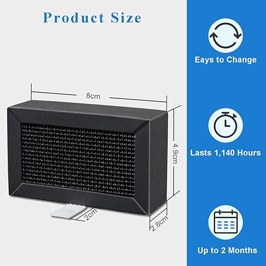 3D Printer Activated Carbon Air Filter Cartridge for Bambu Lab, Air Purifier Filter Replacement, Easy to Install 3D Printer Accessories Compatible with Bambulab X1C/P1P/P1S/X1/X1E, 1 Pack