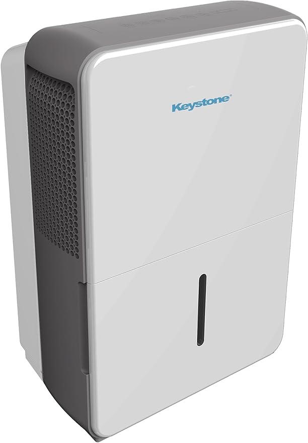 Keystone Energy Star 35-Pint Portable Dehumidifier for Extra Large Rooms up to 1,500 Sq.Ft. with Auto-Shutoff & Timer - Quiet Home Dehumidifier and Moisture Absorber For Basement, Garage, Living Room