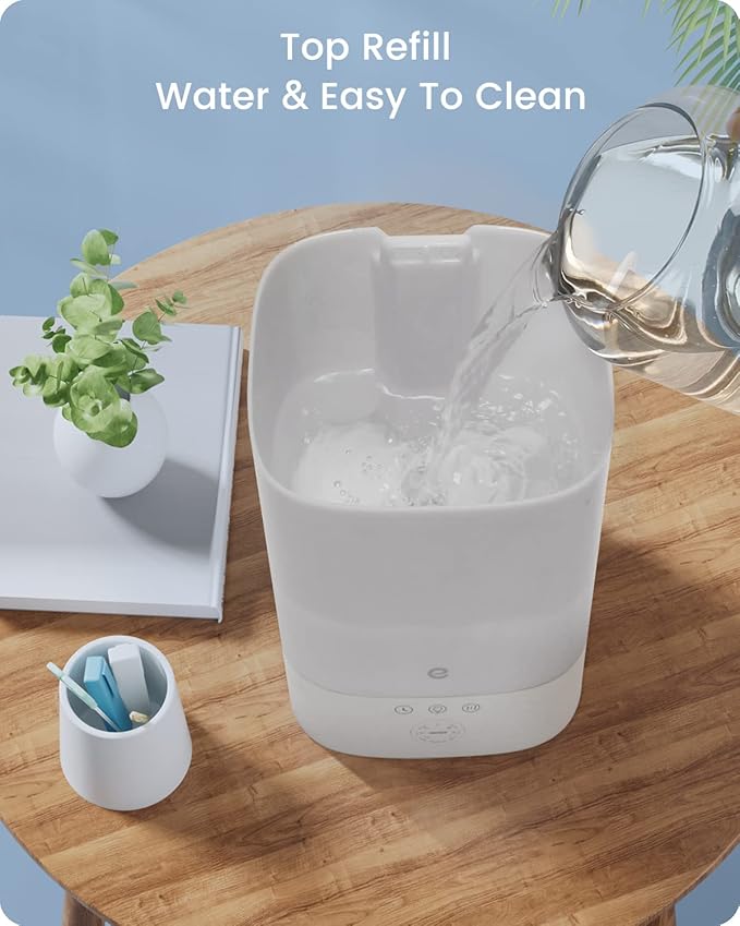 Humidifiers for Bedroom Large Room, Esemoil Smart WiFi Cool Mist Humidifiers for Baby, 3.5L Top Fill & 28dB Quiet, 40H Air Ultrasonic Diffuser with 8 Color Light, Voice Control, Compatible with Alexa