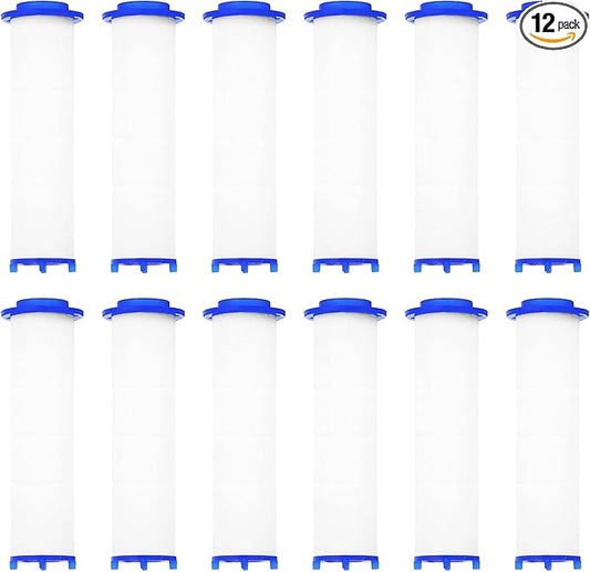 uxcell 12 Pcs Shower Head Filter 3.1 Inch PP Cotton Filter Cartridge Replacement High-Pressure Handheld Fan Shower Jet Sets