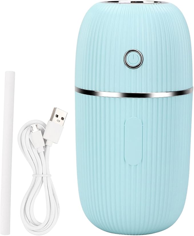 Portable Mini Humidifier, Air Diffuser Mist Humidifier for Home, Living Room, Kidsroom, Bedroom, Office & Car (Blue)