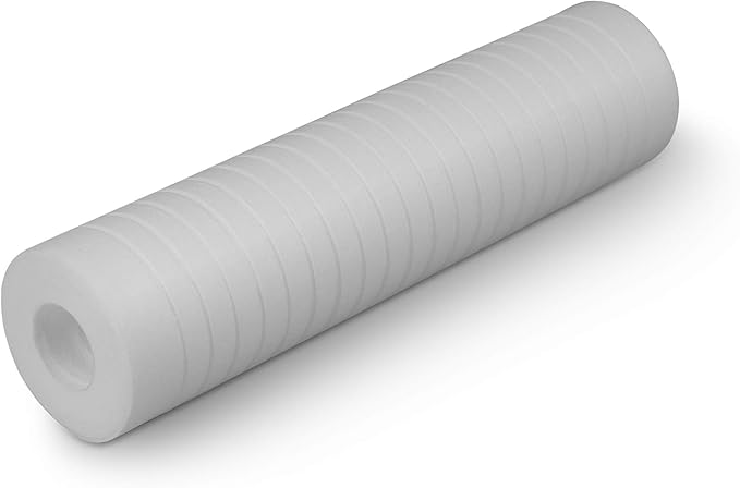 Grooved Sediment Water Filter Cartridge by Ronaqua 10"x 2.5", Four Layers of Filtration, Removes Sand, Dirt, Silt, Rust, made from Polypropylene (40 Pack, 1 Micron)